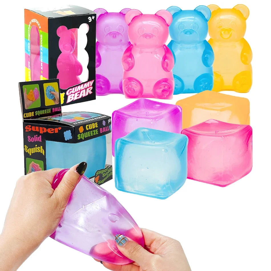 NeeDoh™ Nice Cube & Gummy Bear - Αντιστρες Παιχνίδι Squishy