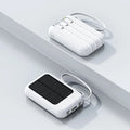 Ηλιακό Power Bank Υψηλής Χωρητικότητας με Ενσωματωμένα Καλώδια – Φορητός Φορτιστής Solar Charger με 2 Θύρες USB & Δυνατό Φακό LED