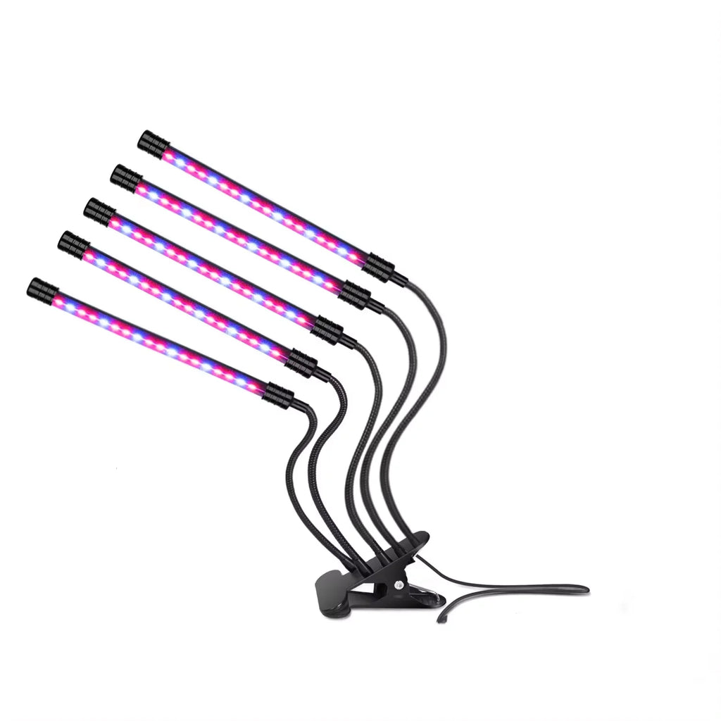 Επαγγελματικό LED Φωτιστικό Ανάπτυξης Φυτών USB Full Spectrum – Φυτολάμπα με Κλιπ Στήριξης, Ροοστάτη & Χρονοδιακόπτη