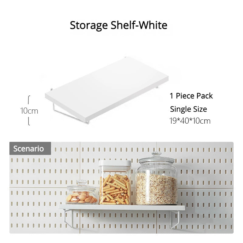 Διάτρητος Πίνακας Οργάνωσης Τοίχου Pegboard – DIY Σύστημα Αποθήκευσης με Ράφια & Αξεσουάρ για Κουζίνα, Μπάνιο, Γραφείο & Gaming Room