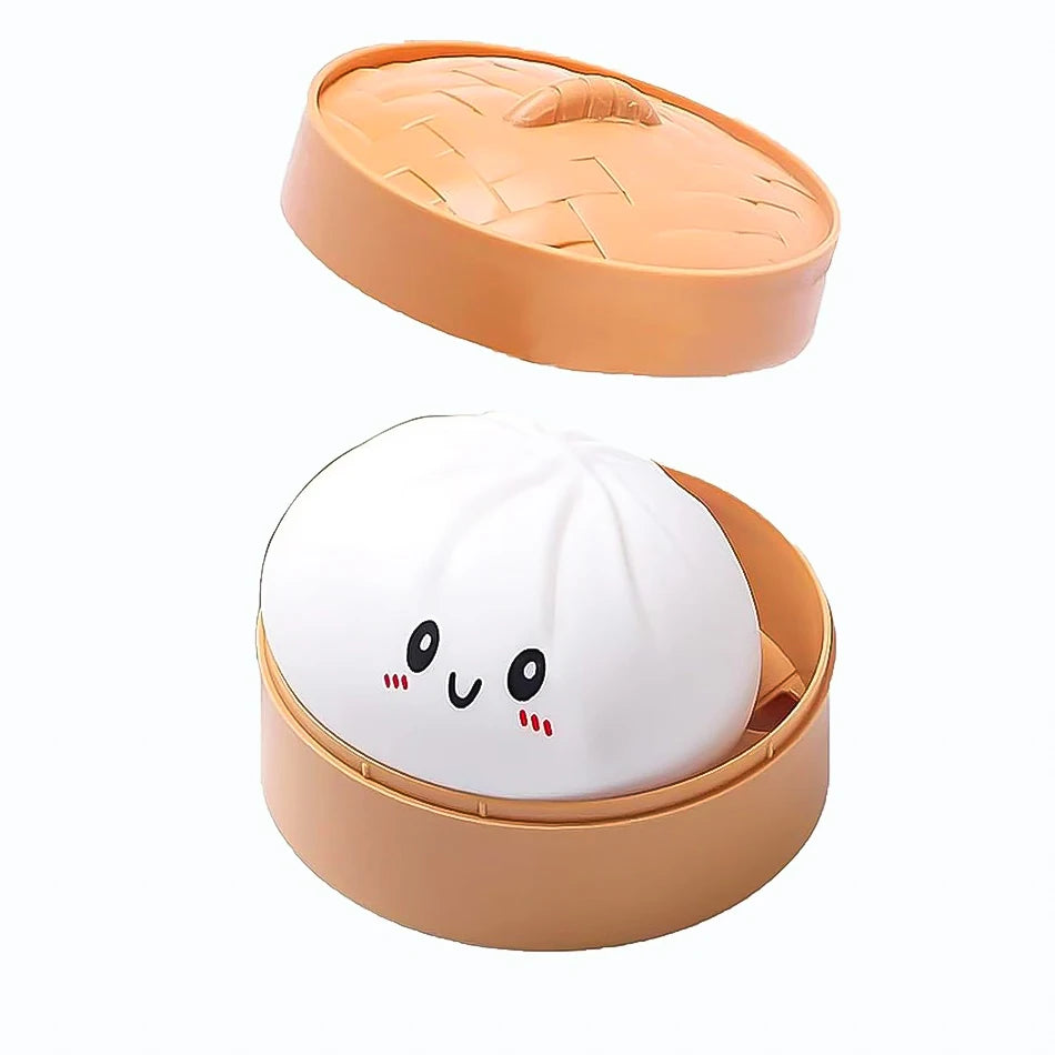 Squishy Bun Αντιστρές Παιχνίδι - Χαλαρωτικό "Ψωμάκι" σε Καλαθάκι