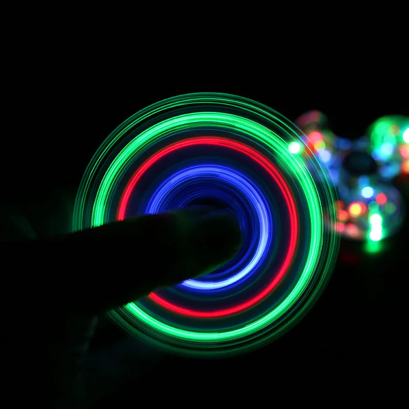 Φωτιζόμενο Fidget Spinner με Φώτα LED – Luminous Παιχνίδι Δακτύλου για Μείωση Άγχους, Στρες & Συγκέντρωση για Παιδιά και Ενήλικες