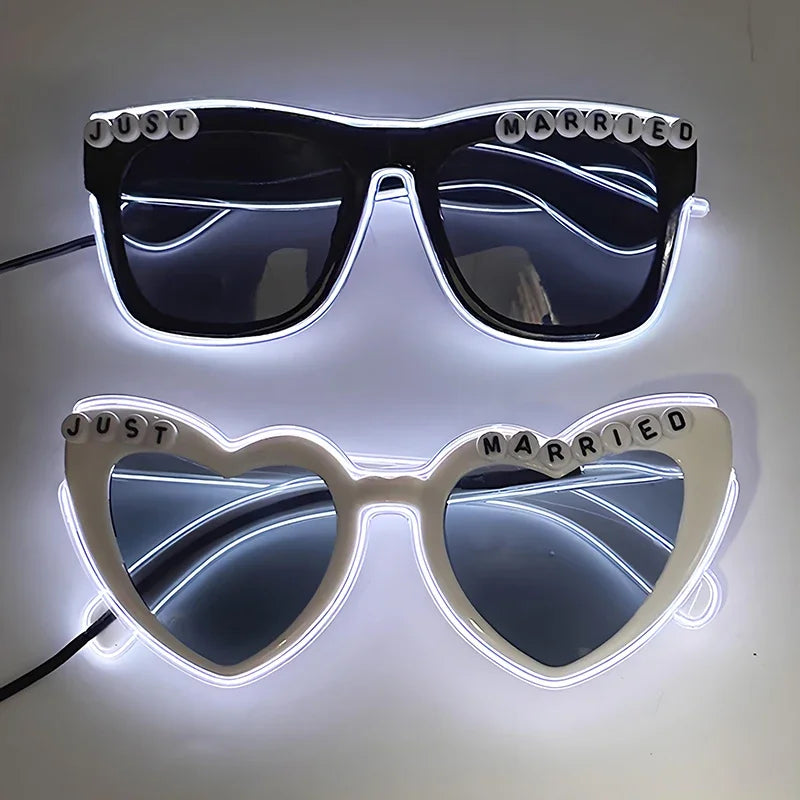 Φωτιζόμενα LED Γυαλιά Neon EL Wire – Glow in the Dark Αξεσουάρ για Πάρτι & Φεστιβάλ