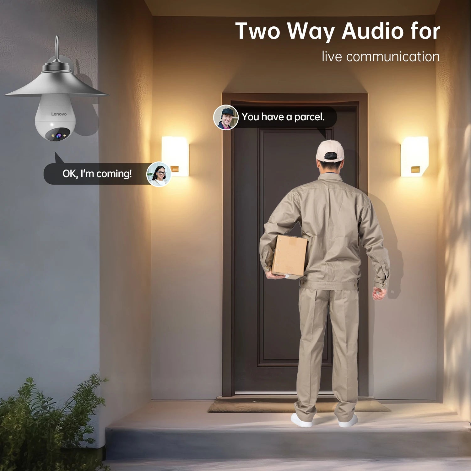 Lenovo Έξυπνη Κάμερα Παρακολούθησης WiFi 3MP E27 Bulb – Πανοραμική Κάμερα-Λάμπα IP 360° με Έγχρωμη Νυχτερινή Όραση & Ανίχνευση Κίνησης AI
