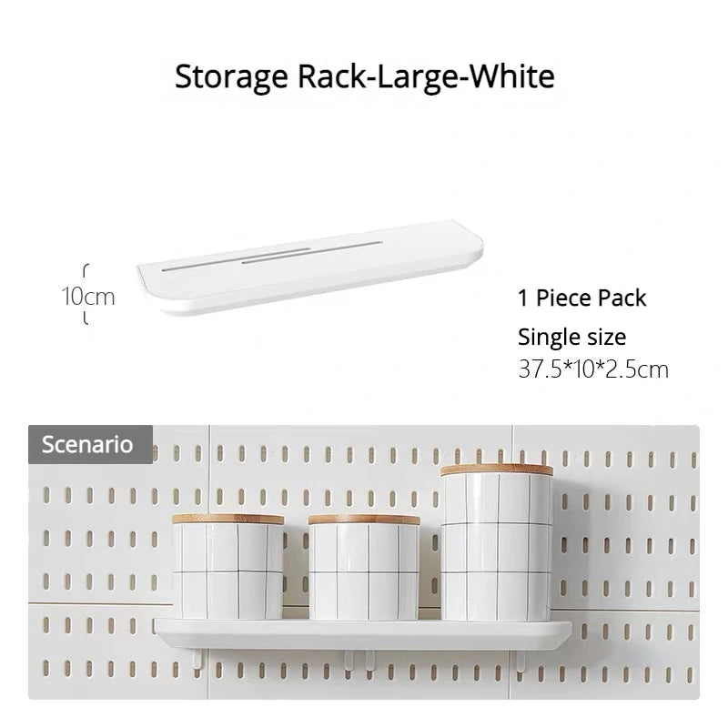 Διάτρητος Πίνακας Οργάνωσης Τοίχου Pegboard – DIY Σύστημα Αποθήκευσης με Ράφια & Αξεσουάρ για Κουζίνα, Μπάνιο, Γραφείο & Gaming Room