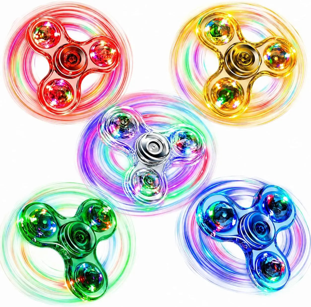 Φωτιζόμενο Fidget Spinner με Φώτα LED – Luminous Παιχνίδι Δακτύλου για Μείωση Άγχους, Στρες & Συγκέντρωση για Παιδιά και Ενήλικες