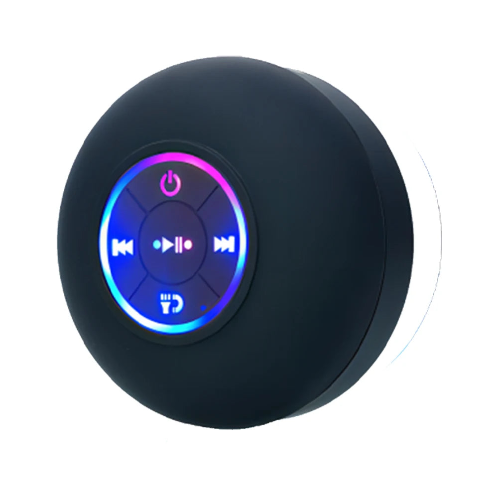 Φορητό Αδιάβροχο Ηχείο Bluetooth με Βεντούζα & Φωτισμό LED – Ασύρματο Mini Ηχείο για το Ντους, το Μπάνιο & Εξωτερικούς Χώρους IPX4