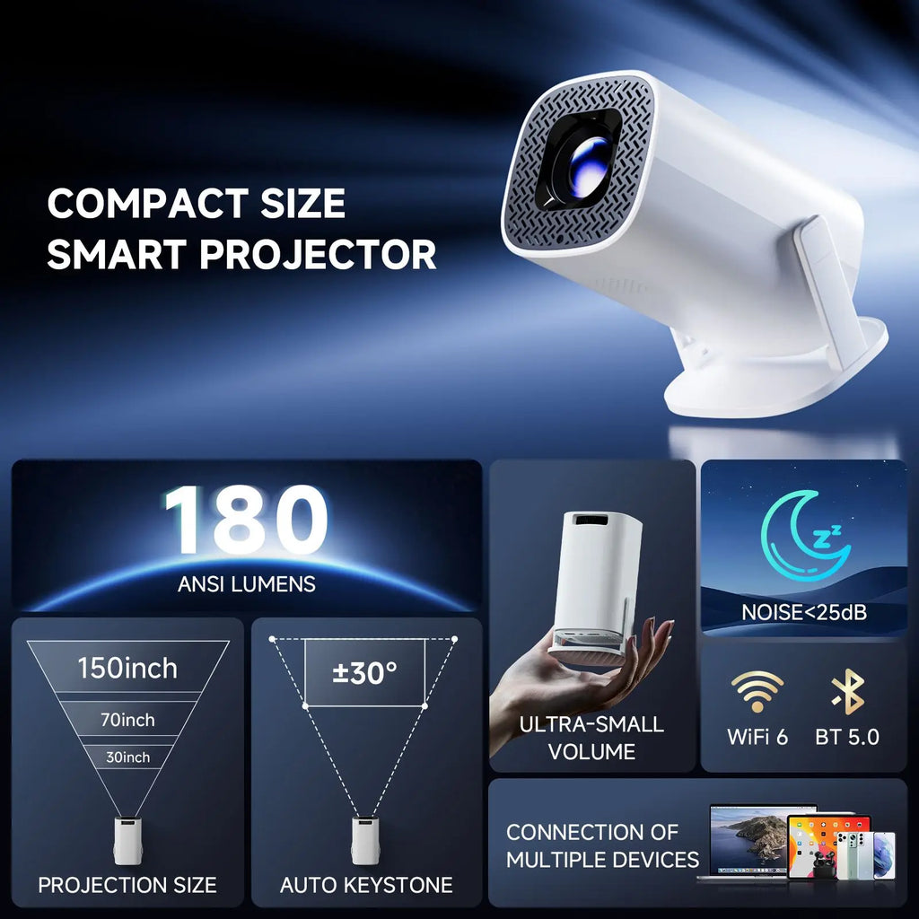 P30Pro™ Smart Mini Projector - Φορητός Προβολέας Android 14