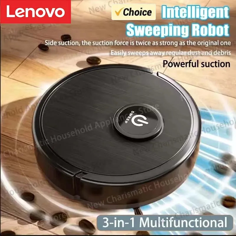 Lenovo Έξυπνη Ρομποτική Σκούπα 3-σε-1 – Robot Vacuum Cleaner 4000Pa με Ισχυρή Απορρόφηση, Πλοήγηση LDS Laser, Σφουγγάρισμα & Ιδανική για Τρίχες Κατοικιδίων