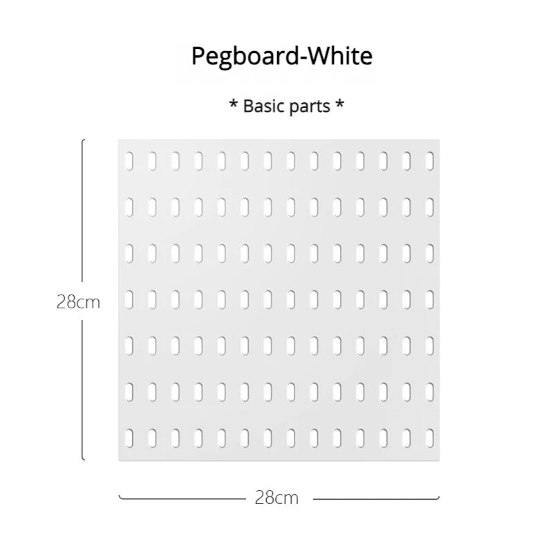 Διάτρητος Πίνακας Οργάνωσης Τοίχου Pegboard – DIY Σύστημα Αποθήκευσης με Ράφια & Αξεσουάρ για Κουζίνα, Μπάνιο, Γραφείο & Gaming Room