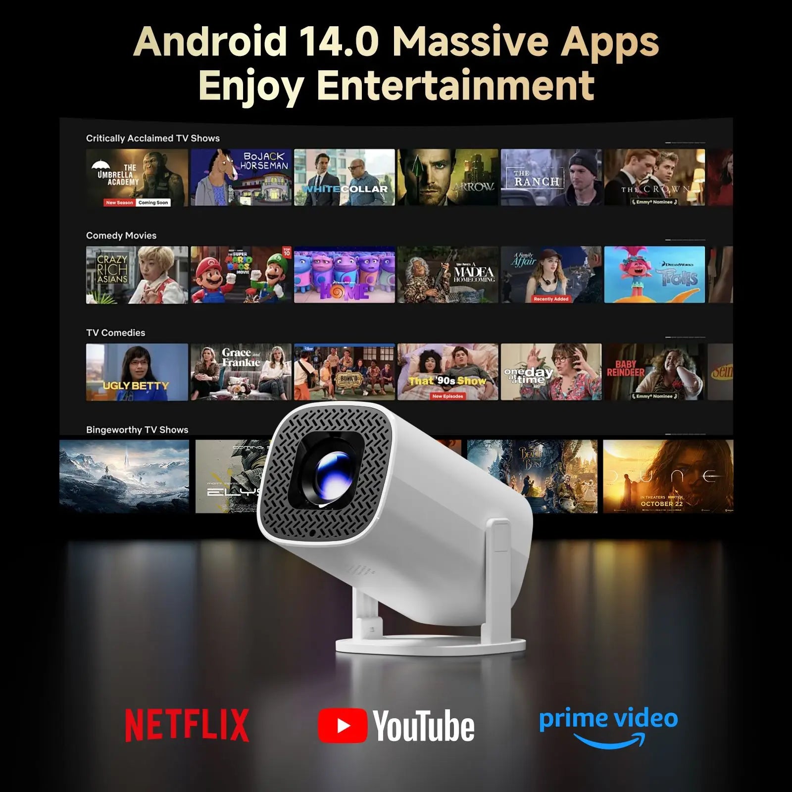 P30Pro™ Smart Mini Projector - Φορητός Προβολέας Android 14