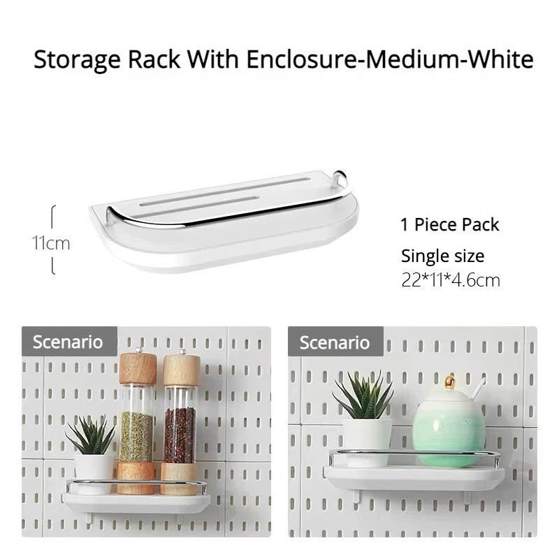 Διάτρητος Πίνακας Οργάνωσης Τοίχου Pegboard – DIY Σύστημα Αποθήκευσης με Ράφια & Αξεσουάρ για Κουζίνα, Μπάνιο, Γραφείο & Gaming Room