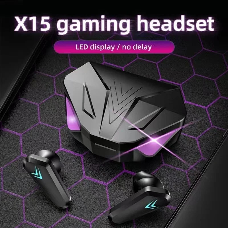 Ασύρματα Gaming Ακουστικά TWS X15 Bluetooth – Ψηφιακή Οθόνη LED, Μείωση Θορύβου (Noise Cancelling) & Ενσωματωμένο Μικρόφωνο