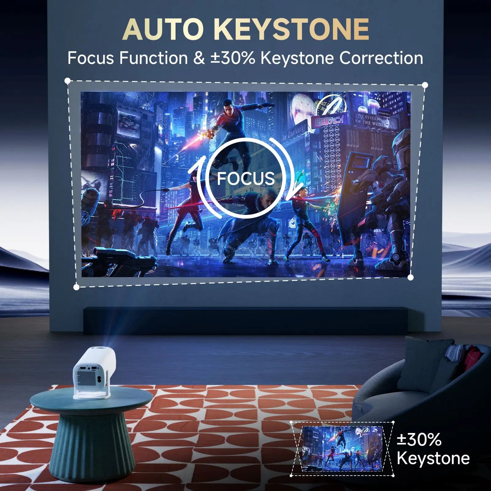 P30Pro™ Smart Mini Projector - Φορητός Προβολέας Android 14