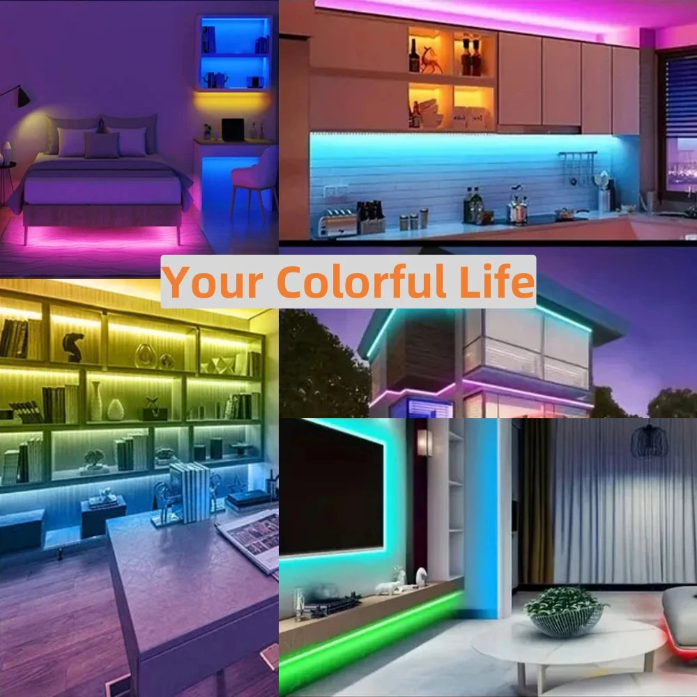 Αυτοκόλλητη Ταινία LED RGB 5050 με Μπαταρίες & Τηλεχειριστήριο