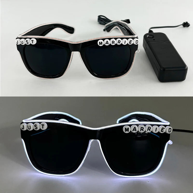 Φωτιζόμενα LED Γυαλιά Neon EL Wire – Glow in the Dark Αξεσουάρ για Πάρτι & Φεστιβάλ