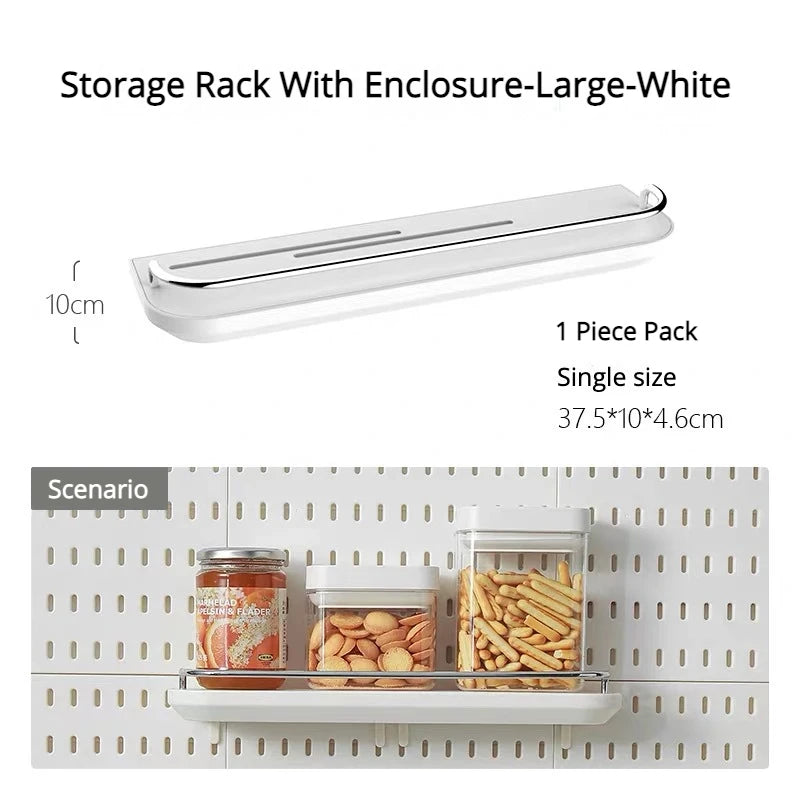 Διάτρητος Πίνακας Οργάνωσης Τοίχου Pegboard – DIY Σύστημα Αποθήκευσης με Ράφια & Αξεσουάρ για Κουζίνα, Μπάνιο, Γραφείο & Gaming Room