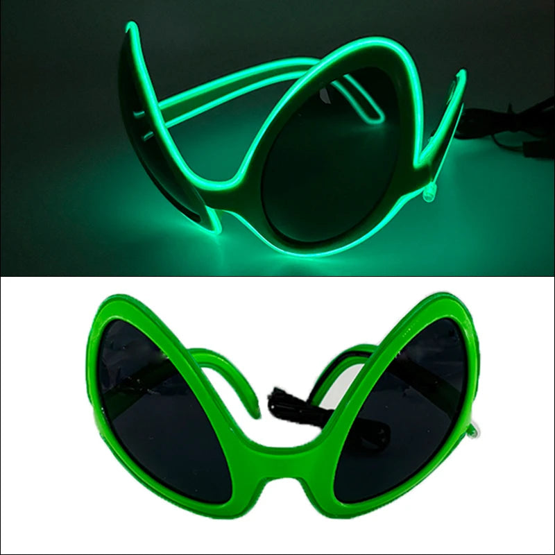 Φωτιζόμενα LED Γυαλιά Neon EL Wire – Glow in the Dark Αξεσουάρ για Πάρτι & Φεστιβάλ
