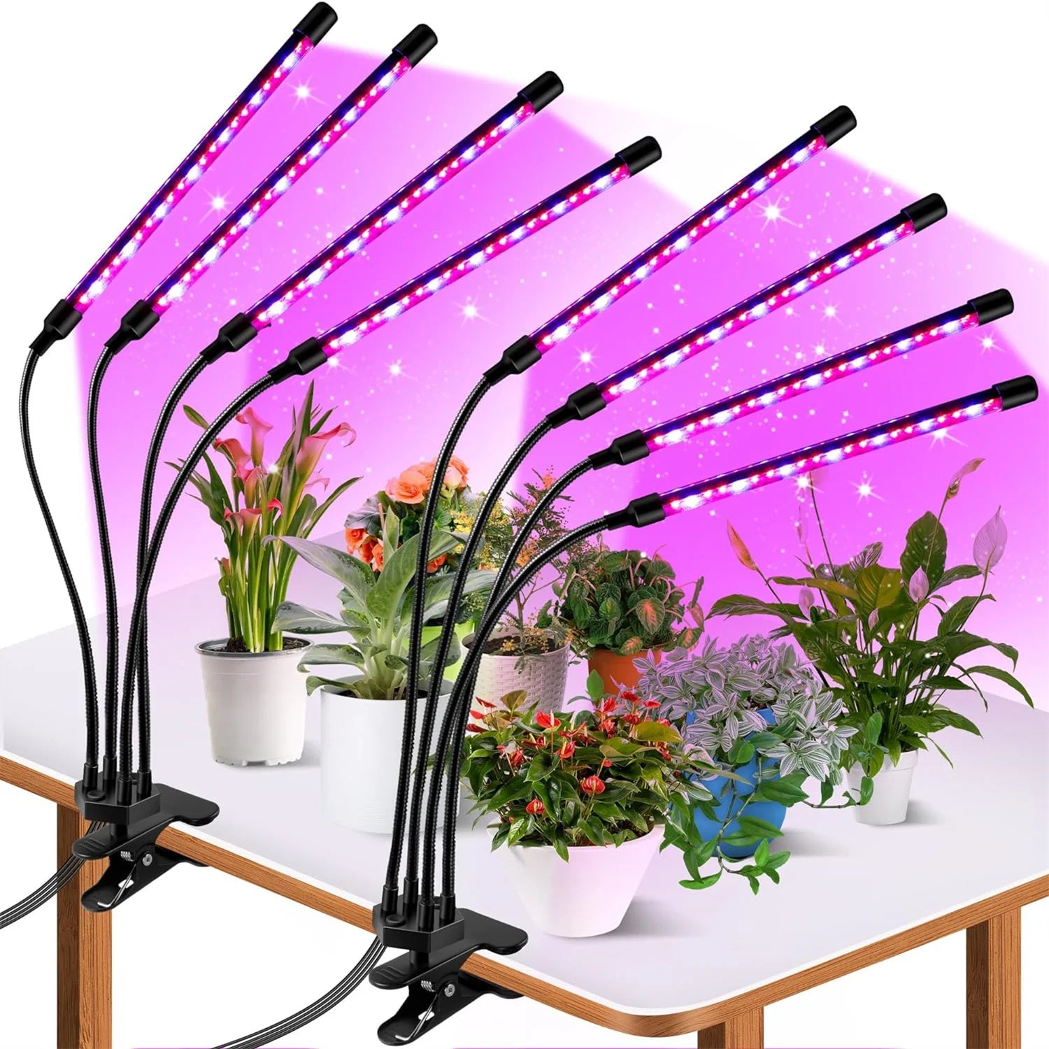 Επαγγελματικό LED Φωτιστικό Ανάπτυξης Φυτών USB Full Spectrum – Φυτολάμπα με Κλιπ Στήριξης, Ροοστάτη & Χρονοδιακόπτη
